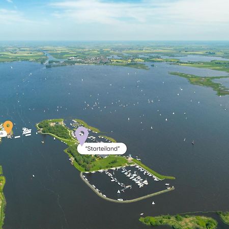 Houseboat met dakterras Villa Offingawier Bagian luar foto