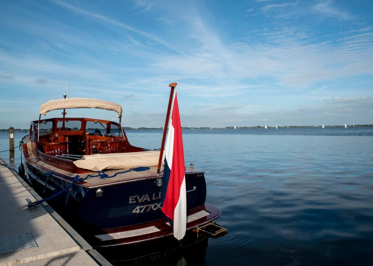 Houseboat met dakterras Villa Offingawier Bagian luar foto